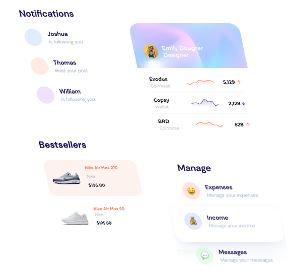 E-ticaret arayüz kutuları